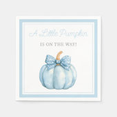 Serviette En Papier Cute Blue Pumpkin Boy Baby Shower (Devant)