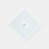 Serviette En Papier Cute Blue Stroller Doodle Baby Boy Shower (Coin)