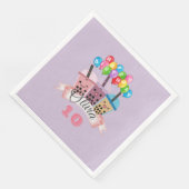 Serviette En Papier Cute Boba Thé Anniversaire Célébration serviettes (Coin)