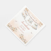 Serviette En Papier Cute Boho Aquarelle Boho Vêtements de filles Baby  (Coin)