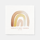 Serviette En Papier Cute Boho arc-en-ciel Baby shower neutre entre les (Devant)