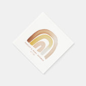 Serviette En Papier Cute Boho arc-en-ciel Baby shower neutre entre les (Coin)