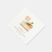 Serviette En Papier Cute Boho Orange Fruit Gâteau À Tout Âge Anniversa (Coin)