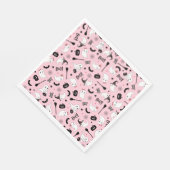 Serviette En Papier Cute Boo Éffrayant Fantôme Halloween Fille Rose (Coin)