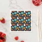 Serviette En Papier Cute Boo Ghost Citrouille Candy Halloween Motif (En situation)