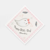Serviette En Papier Cute Boo Ghost rose Anniversaire Fille (Coin)