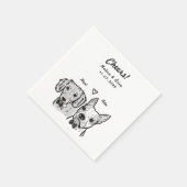 Serviette En Papier Cute Bow Cravate Dachshund Boston Terrier Dog Mari (Coin)