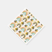 Serviette En Papier Cute Bumble Bee et Rainbows Motif (Coin)
