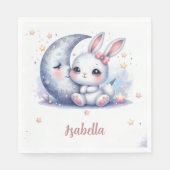 Serviette En Papier cute bunny and the moon birthday  (Devant)
