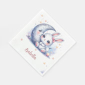 Serviette En Papier cute bunny and the moon birthday  (Coin)