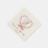 Serviette En Papier Cute Bunny Party - Personalized Event Decor (Coin)