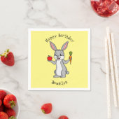 Serviette En Papier Cute bunny rabbit with vegetables (En situation)