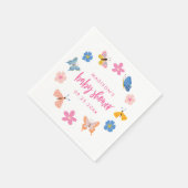 Serviette En Papier Cute Butterflies Baby Shower (Coin)