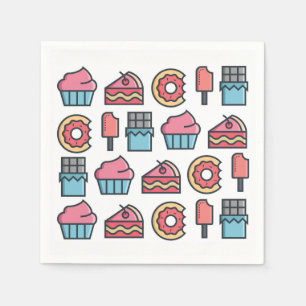 Serviette En Papier Cute Cakes and Desserts