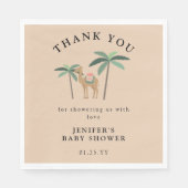 Serviette En Papier Cute Camel Baby shower Papier Napkin. (Devant)