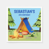 Serviette En Papier Cute Camping Bonfire Pine Tree Anniversaire de enf (Devant)