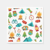 Serviette En Papier Cute Camping motif serviettes (Devant)