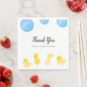 Serviette En Papier Cute Canards Merci Baby shower d'aquarelle main (En situation)
