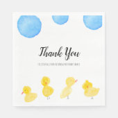 Serviette En Papier Cute Canards Merci Baby shower d'aquarelle main (Devant)