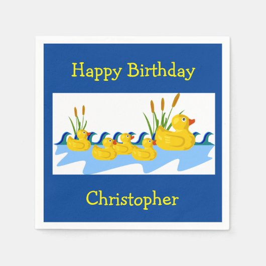 Serviette En Papier Cute Caoutchouc Canard Canard Animal Garçon Fille  (Devant)