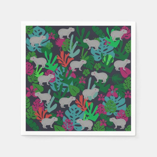 Serviette En Papier Cute Capybara Papier serviettes (Devant)