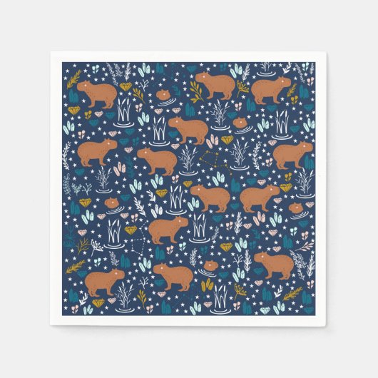Serviette En Papier Cute Capybara Papier serviettes (Devant)