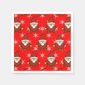 Serviette En Papier Cute Carton Gnome Motif Noël Napkins (Devant)