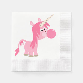 Serviette En Papier Cute Cartoon Bubble Gum Unicorne Papier serviettes