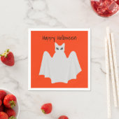 Serviette En Papier Cute Cat comme le Fantôme Halloween Papier Napkin (En situation)