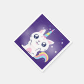 Serviette En Papier Cute Caticorn (Coin)