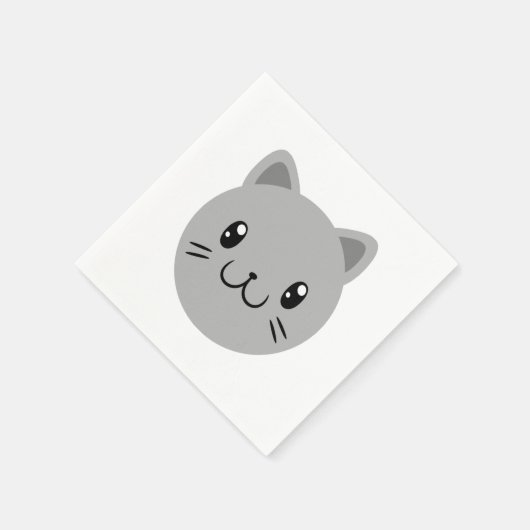 Serviette En Papier Cute chat (Coin)