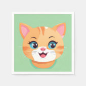 Serviette En Papier Cute chat chaton Visez animaux de compagnie fête d (Devant)