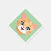 Serviette En Papier Cute chat chaton Visez animaux de compagnie fête d (Coin)