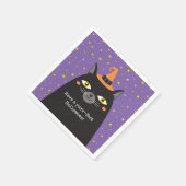Serviette En Papier Cute Chat Enfants Halloween Papier de fête Napkin (Coin)