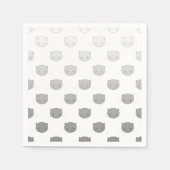 Serviette En Papier Cute Chat fait face à Motif gris (Devant)