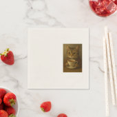 Serviette En Papier Cute chaton boit du thé avec vous. (En situation)