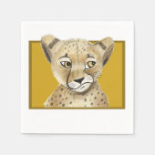 Serviette En Papier Cute Cheetah Napkins - Safari Animal Party (Devant)