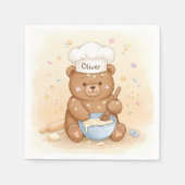 Serviette En Papier Cute Chef Ours Teddy (Devant)