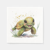 Serviette En Papier Cute Cheveux Papier Tortoise (Devant)