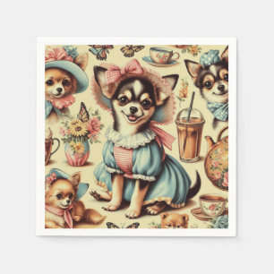 Serviette En Papier Cute Chihuahua Peinture Chiot