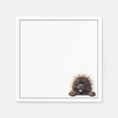 Serviette En Papier Cute chiot de Terre-Neuve (Devant)