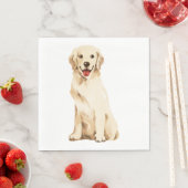 Serviette En Papier Cute chiot Golden Retriever Chien Party Napkins (En situation)