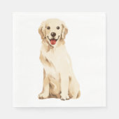 Serviette En Papier Cute chiot Golden Retriever Chien Party Napkins (Devant)
