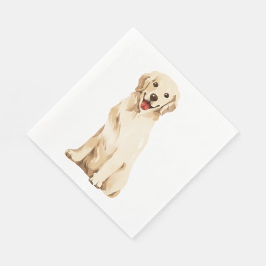 Serviette En Papier Cute chiot Golden Retriever Chien Party Napkins (Coin)