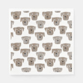 Serviette En Papier Cute Chocolat Labrador Retriever Chien Motif (Devant)
