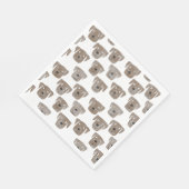 Serviette En Papier Cute Chocolat Labrador Retriever Chien Motif (Coin)