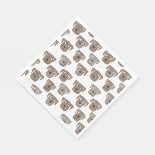 Serviette En Papier Cute Chocolat Labrador Retriever Chien Motif (Coin)