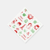 Serviette En Papier Cute Christmas Icons Pattern Paper Napkin (Coin)