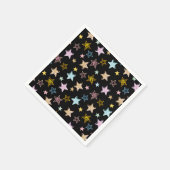 Serviette En Papier Cute Colorful Pastel Stars Pattern (Coin)