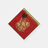 Serviette En Papier Cute coq chinois Nouvel An Zodiac Anniversaire PPN (Coin)